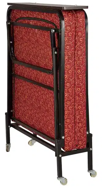 FurniFuture Mariana Premium Single Folding Rollaway Bed with 3" Mattress